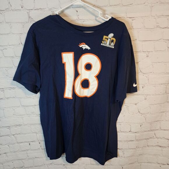 Men's Nike Denver Broncos "Manning" Athletic Tee, Size XXL - Picture 1 of 3